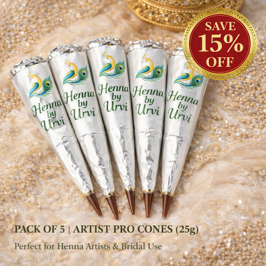 Ultimate Artist Pack (Pack of 5 × 25g) - By Henna By Urvi